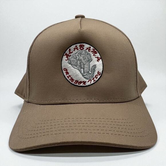 Retro Alabama Logo | Tan Embroidered Snapback | Mad Capper Texas - Picture 1 of 2